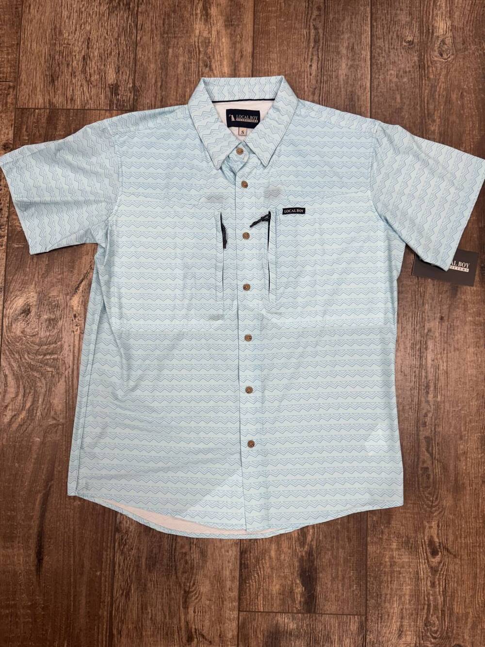 NEW LOCAL BOY OUTFITTERS men's backcountry fishing top in light blue